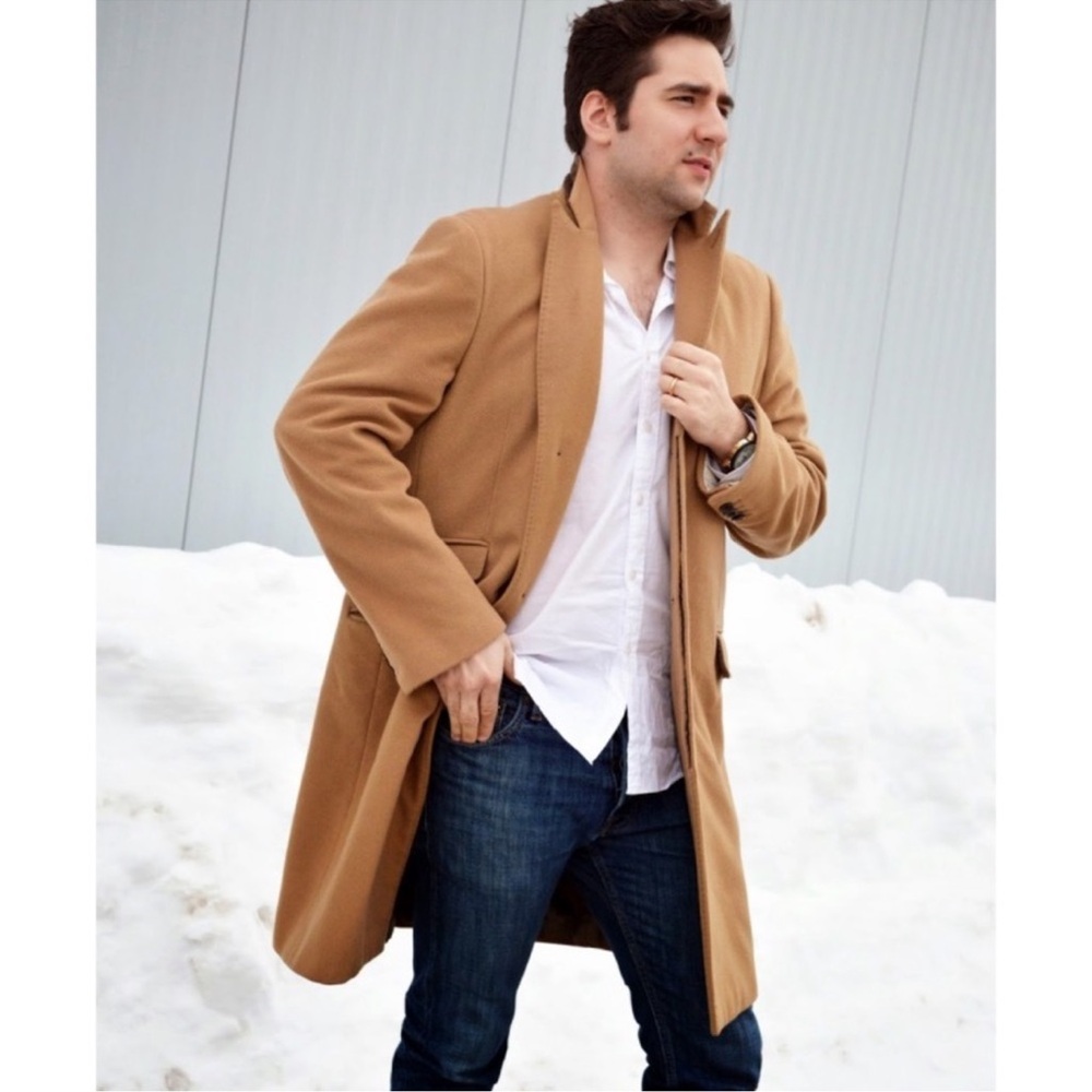 Banana Republic | Camel Colored Wool Cashmere Blend Top Coat - Picture 1 of 16